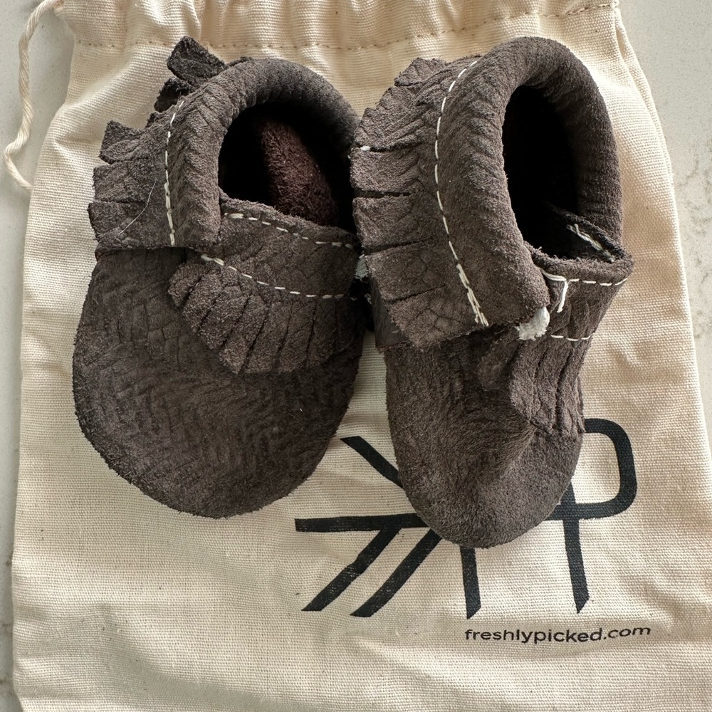 Freshly Picked Brown Baby Moccasins